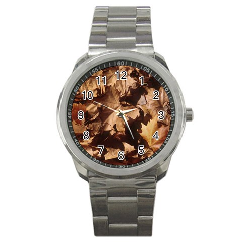 leaves Sport Metal Watch from ArtsNow.com Front
