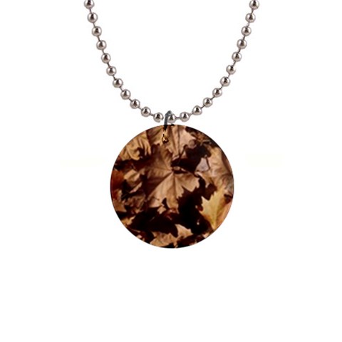 leaves 1  Button Necklace from ArtsNow.com Front