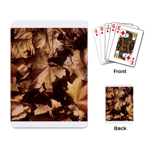 leaves Playing Cards Single Design from ArtsNow.com Back