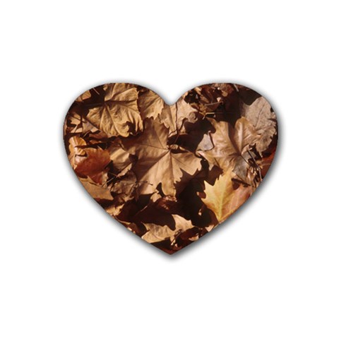 leaves Rubber Coaster (Heart) from ArtsNow.com Front