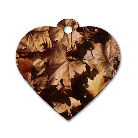 leaves Dog Tag Heart (One Side) from ArtsNow.com Front