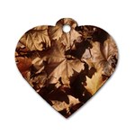leaves Dog Tag Heart (Two Sides)