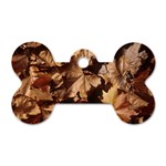 leaves Dog Tag Bone (One Side)