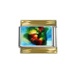 colours-h6w9 Gold Trim Italian Charm (9mm)