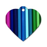colours-cl3 Dog Tag Heart (One Side)