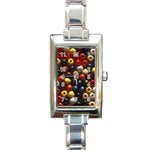 colour-08 Rectangular Italian Charm Watch