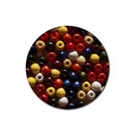 colour-08 Rubber Round Coaster (4 pack)