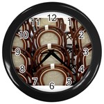 chairs-g1ye Wall Clock (Black)