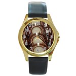 chairs-g1ye Round Gold Metal Watch