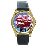 flower-bv5wa Round Gold Metal Watch