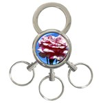 flower-bv5wa 3-Ring Key Chain