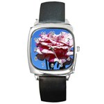 flower-bv5wa Square Metal Watch