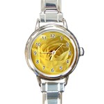 flower-07 Round Italian Charm Watch