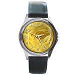 flower-07 Round Metal Watch