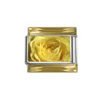 flower-07 Gold Trim Italian Charm (9mm)