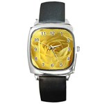 flower-07 Square Metal Watch