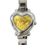 flower-07 Heart Italian Charm Watch