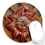face-sun-i9e Round Mousepad