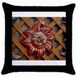 face-sun-i9e Throw Pillow Case (Black)