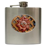 face-sun-i9e Hip Flask (6 oz)