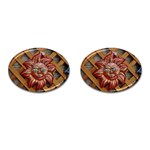 face-sun-i9e Cufflinks (Oval)
