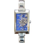 flowers-c4bt Rectangular Italian Charm Watch
