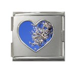 flowers-c4bt Mega Link Heart Italian Charm (18mm)