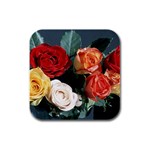 flowers-02 Rubber Square Coaster (4 pack)