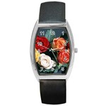 flowers-02 Barrel Style Metal Watch