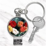 flowers-02 Nail Clippers Key Chain