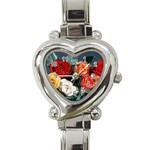 flowers-02 Heart Italian Charm Watch