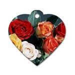 flowers-02 Dog Tag Heart (Two Sides)