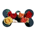 flowers-02 Dog Tag Bone (Two Sides)