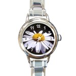 flower-i59e Round Italian Charm Watch