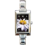 flower-i59e Rectangular Italian Charm Watch