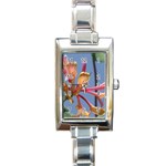 texture-4rs0 Rectangular Italian Charm Watch