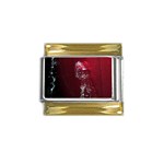 watermark2 Gold Trim Italian Charm (9mm)