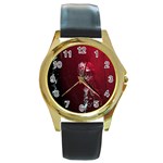 watermark2 Round Gold Metal Watch