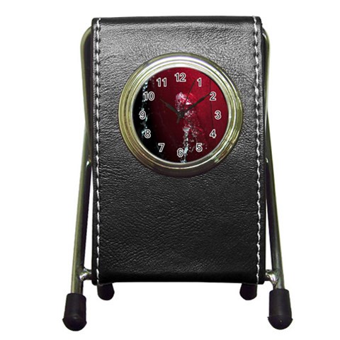 watermark2 Pen Holder Desk Clock from ArtsNow.com Front