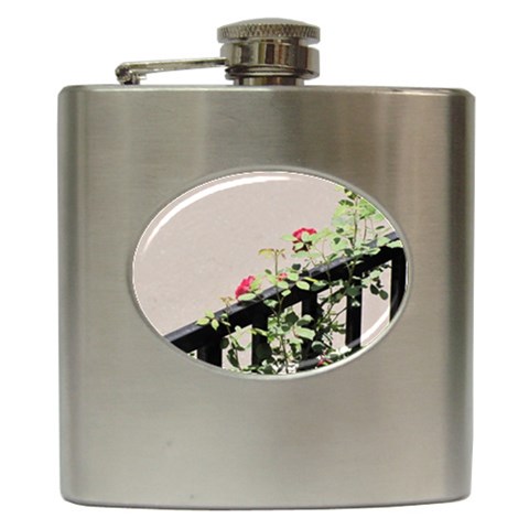 watermark2 Hip Flask (6 oz) from ArtsNow.com Front