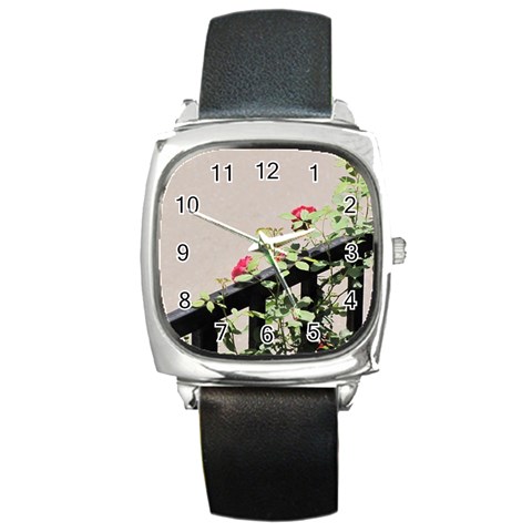 watermark2 Square Metal Watch from ArtsNow.com Front