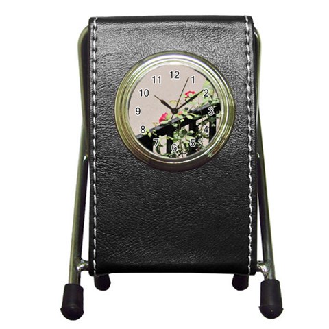 watermark2 Pen Holder Desk Clock from ArtsNow.com Front