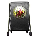 5 Pen Holder Desk Clock