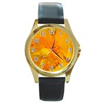 15 Round Gold Metal Watch