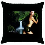 Rachel_Nichols_002 Throw Pillow Case (Black)