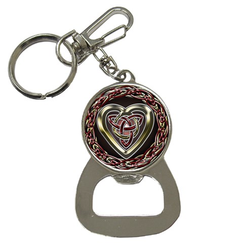 Celtic heart Bottle Opener Key Chain from ArtsNow.com Front