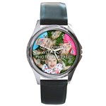 Personalized Photo Round Metal Watch