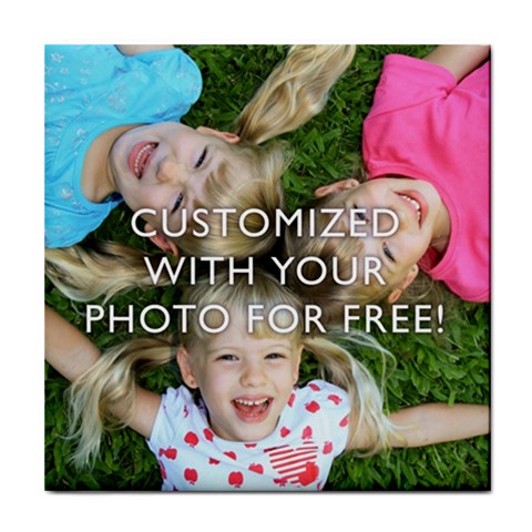Personalized Photo Tile Coaster from ArtsNow.com Front
