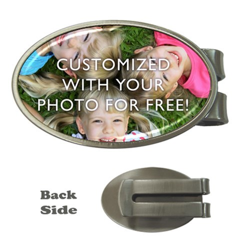 Personalized Photo Money Clip (Oval) from ArtsNow.com Front