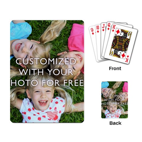 Personalized Photo Playing Cards Single Design from ArtsNow.com Back